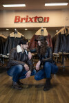 Pánská Kožená Bunda Pilot Pierce Pravý Kožíšek Brixton Hnědá Velikost: 5XL