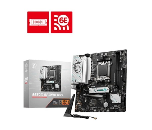 MSI MB Sc AM5 B650 GAMING WIFI, AMD B650, 2xDDR5, WiFi, 1xHDMI, 1xDP, mATX EDF_2648816