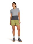 ICEBREAKER Wmns Mer 200 Waffle Elevation SS Tee, Alloy/Obsidian/Cb (vzorek) velikost: S