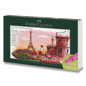 Popisovače Faber-Castell Pitt Artist Pen Paris - 12 ks