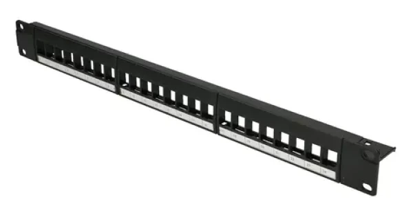 Extralink Patch panel 24 port UTP / Patch panel / 19" / 1U / černý (EX.9656)