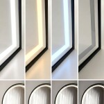 REA - Zrcadlo LED Orbit 50x160cm Black HOM-07050