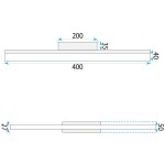Nástěnné svítidlo LED 40CM APP1848-1W GOLD OSW-66360
