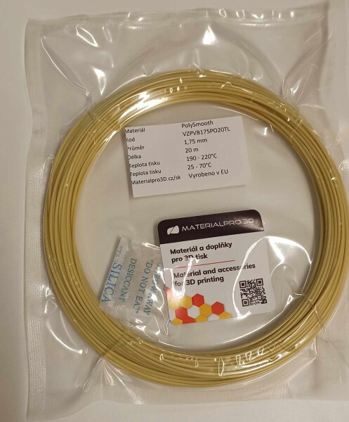 VZOREK 20 METRŮ - PolySmooth filament modrý 1,75 mm Polymaker