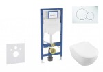 GEBERIT - Duofix Set předstěnové instalace, klozetu Subway 2.0 a sedátka softclose, tlačítko Sigma01, alpská bílá SANI11CK3108