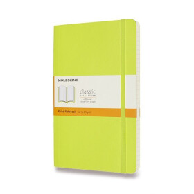 Zápisník Moleskine - měkké desky, L, linkovaný - limetka