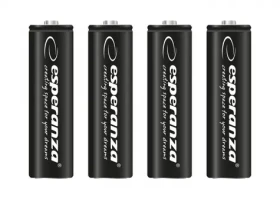Esperanza Nabíjecí baterie AA černá / 1.2V / 2600mAh / Ni-MH / 4 ks / v blisteru (EZA106 - 5901299922552)