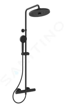 IDEAL STANDARD - CeraTherm Sprchový set s termostatem, průměr 26 cm, 2 proudy, hedvábná černá A7210XG