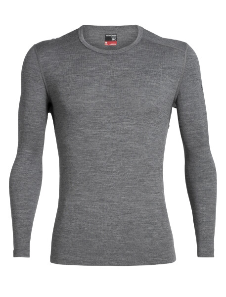 Pánské merino triko ICEBREAKER Mens 260 Tech LS Crewe, Gritstone HTHR velikost: XXL