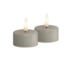 DeluxeHomeart Čajová LED svíčka Sand – set 2 ks, béžová barva, plast, pryskyřice