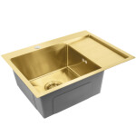 REA - Ocelový dřez Fin BRUSH GOLD ZLE-06013