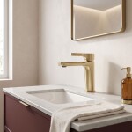 REA - Umyvadlová baterie PREMIUM Maxim Brush Gold Low REA-B8938