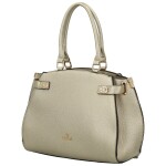 Módní dámská koženková kabelka do ruky Pessi, zlatá