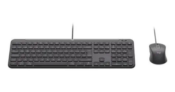 Logitech Signature Slim MK620 for Business grafitová / Drátová klávesnice s myší / USB-C / QWERTY US International (920-013349)