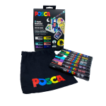 Posca sada popisovačů PC-5M, s bavlněným pytlíkem POSCA, 1,8 - 2,5 mm, mix barev (8 ks)