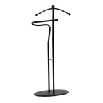 Němý sluha, výška 110 cm, masiv kaučukovník, černé moření, kov černý
