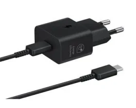 Samsung EP-T2510EBE + EP-DN980BBE / Cestovní nabíječka USB-C 25W + datový kabel / černá / OOB Bulk (57983121786)