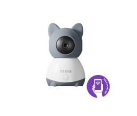 Tesla Smart Camera Baby B250 bílo-šedá / dětská bezpečnostní kamera / 2k / IR LED 10m / 2-cestné audio / microSD / Wi-Fi (TSL-CAM-B250)