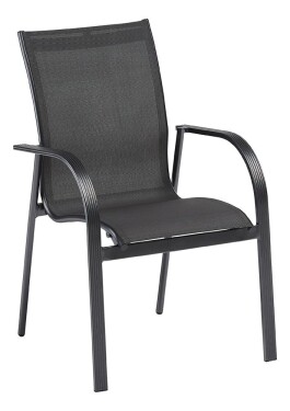 KETTLER TAMPA stohovatelné, hliníkové křeslo - antracit / antracit