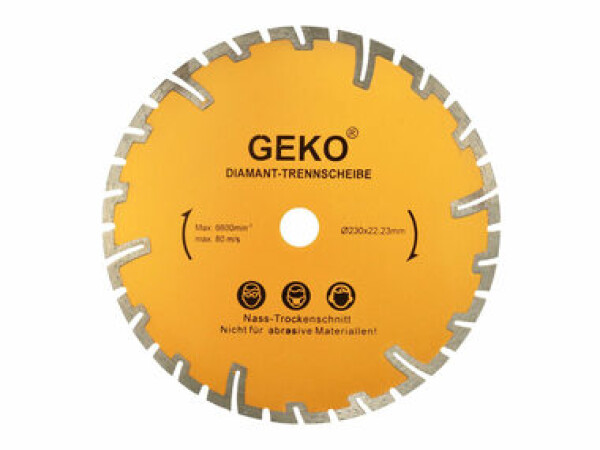 GEKO G00226 / Řezný kotouč diamantový segmentový / 230 x 8 x 22.2 mm (G00226)