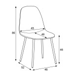 Jídelní židle, šedá, látka, CT-V2972 GREY2