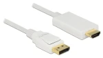 Delock Kabel DisplayPort 1.2 (M) - HDMI-A (M) 2m bílá / Kabel / pasivní / 4K / 30 Hz (83818)