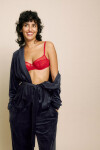 Sensual Velour Robe Top BLUE TRIUMPH BLUE TRIUMPH