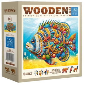 Dřevěné puzzle Módní ryba 150 dílků