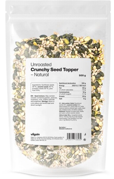Vilgain Semínkový topper mix – Natural křupavý 500 g