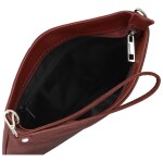 Módní dámská kožená mini crossbody kabelka Kaliopi, vínová