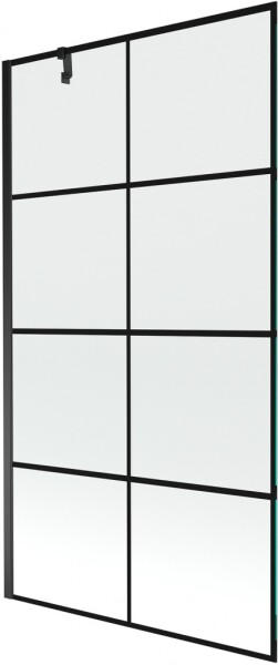 MEXEN/S - Next vanová zástěna FIX 100x150, černý dekor, černý 895-100-000-00-77-70