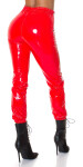 Sexy latexové kalhoty red S