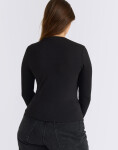Tričko Organic Basics Everyday Regular Long Sleeve Tee Black