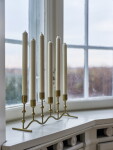 Bloomingville Kovový svícen Kiri Metal Brass, měděná barva, kov
