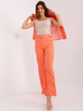 Oranžové oblekové kalhoty kapsami