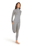 Dámské merino tričko s dlouhým rukávem ICEBREAKER Wmns 260 Vertex LS HZ On-Piste, Snow/Black velikost: XL