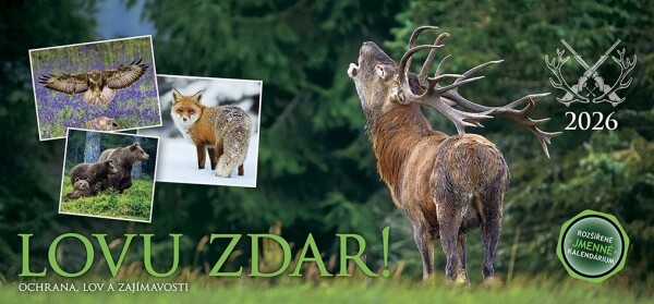 Kalendář 2026 Lovu zdar!, stolní, 29,7 x 13,8 cm