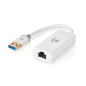 Nedis adaptér USB-A - RJ45 bílý / Adaptér / USB 3.2 Gen 1 / 1 Gbps / 0,20 m (CCBW61950WT02)