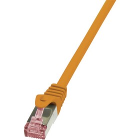 LogiLink CQ2078S RJ45 síťové kabely, propojovací kabely CAT 6 S/FTP 5.00 m oranžová samozhášecí, s ochranou 1 ks