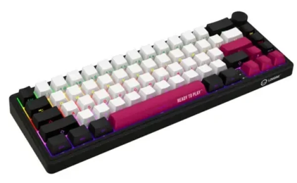 Lorgar KBP70MW (CZSK) černá/červená / bezdrátová herní klávesnice 65% / CZSK / 2.4GHz / BT 5.0 / RGB (LRG-KBP70MW-BK-CS)