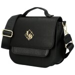 Trendy dámská koženková crossbody kabelka LB Samin, černá