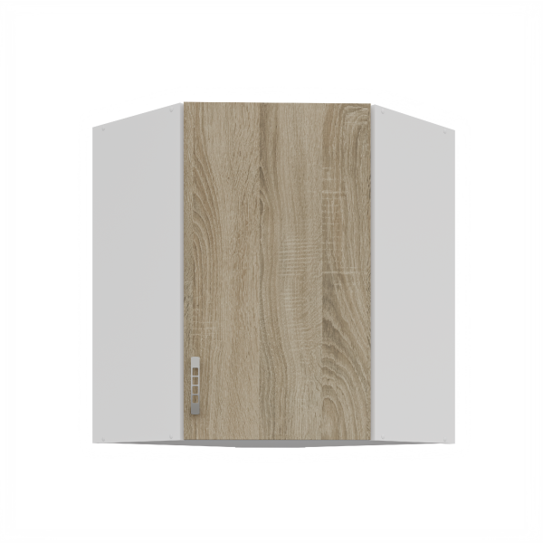 Horní rohová skříňka Sára 58x58 GN-72 1F Barva korpusu: Bílá, Barva dvířek: Dub Sonoma