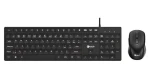 C-TECH KBM-108 / Drátový set klávesnice a myši / Multimediální / CZ/SK / USB (KBM-108-BL)
