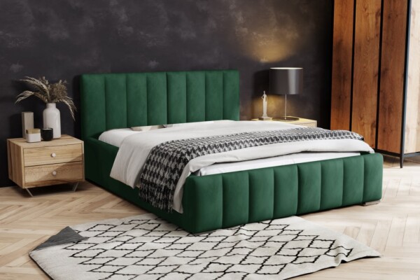 FRONTI Postel MODEL 10 160x200 zelená - MAGIC VELVET 2225
