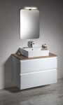 AQUALINE - ALTAIR sestava koupelnového nábytku, š. 78,1 cm, bílá/dub emporio AI280-01