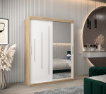 Šatní skříň Abi Y2 Barva korpusu: Bílá, Rozměry: 120 cm, Dveře: Dub artisan