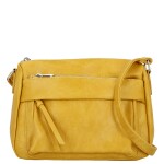 Trendy dámská koženková crossbody kabelka Lenka, žlutá