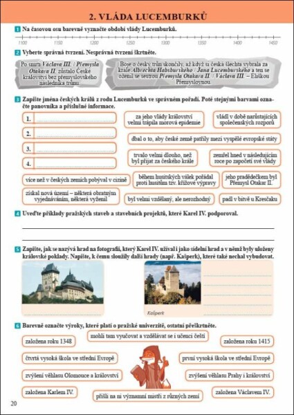 Vlastivěda Poznáváme naše dějiny pravěku do novověku (pracovní sešit),