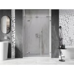 MEXEN/S - Lunar L sprchové dveře křídlové levé 150, transparent, chrom 834SL-150-050-01-00-L