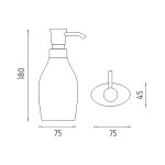 Nimco Ava bílá mat dávkovač tekutého mýdla pumpička plast AV 15031-05 AV 15031-05
